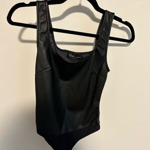 Aritzia Babaton leather bodysuit xs
